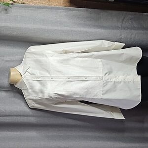 Pink Tartan pique tuxedo tunic shirt-white size 6